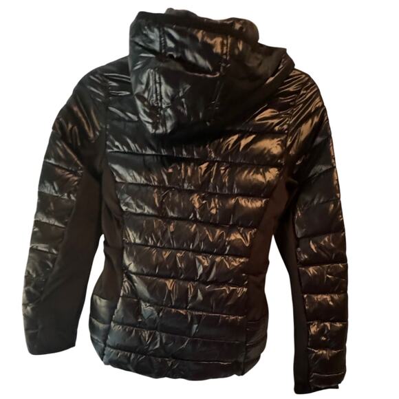 CALVIN KLEIN PERFORMANCE Black Hooded Puffer Coat Size XS New w/ Tag MSRP $195 - Picture 3 of 7